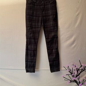 YMI Black and Gray Plaid Pants
